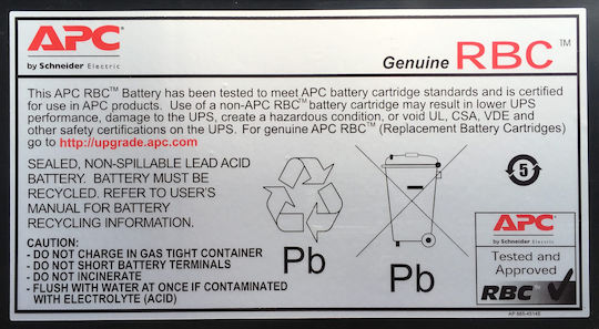 APC Replacement Cartridge 43 Μπαταρία UPS με Χωρητικότητα 8Ah και Τάση 12V - Image 2