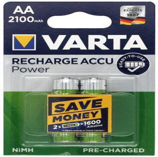 Varta Rechargeable Accu Επαναφορτιζόμενες Μπαταρίες AA Ni-MH 2100mAh 1.2V 2τμχ - Image 4