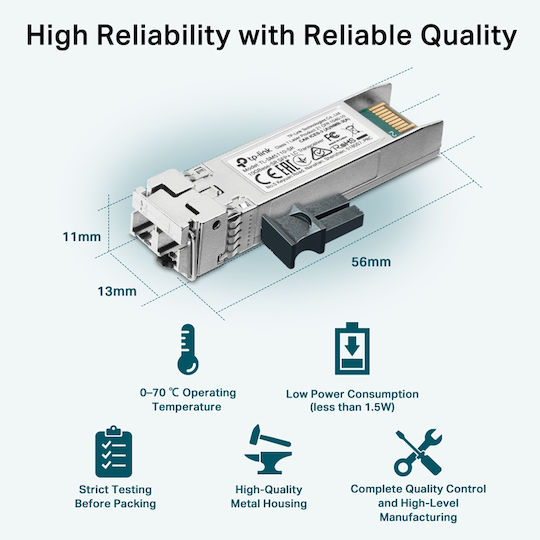 TP-LINK TL-SM5110-SR v1 Transceiver Multi-mode SFP+ LC 1τμχ TL-SM5110SR - Image 6