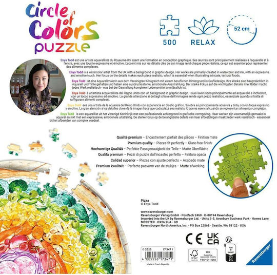 Puzzle Circle Colors - Pizza 2D 500 Κομμάτια 17347 - Image 3
