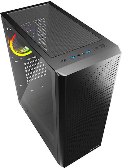 Sharkoon VS9 RGB Gaming Midi Tower Κουτί Υπολογιστή με Πλαϊνό Παράθυρο Μαύρο - Image 3