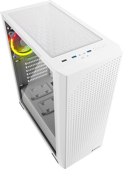 Sharkoon VS9 RGB Midi Tower Κουτί Υπολογιστή με Πλαϊνό Παράθυρο Λευκό - Image 2