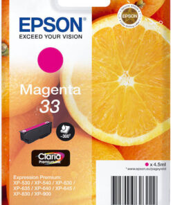 Epson 33 Γνήσιο Μελάνι Εκτυπωτή InkJet Ματζέντα (C13T33434022)