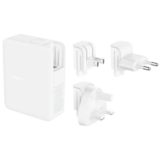 Belkin US socket Φορτιστής Χωρίς Καλώδιο με Θύρα USB-A και 3 Θύρες USB-C 140W Λευκός (WCH014BTWH) - Image 4