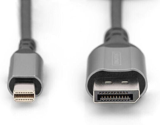 Digitus Cable DisplayPort male - mini DisplayPort male 2m Μαύρο (DB-340106-020-S) - Image 2
