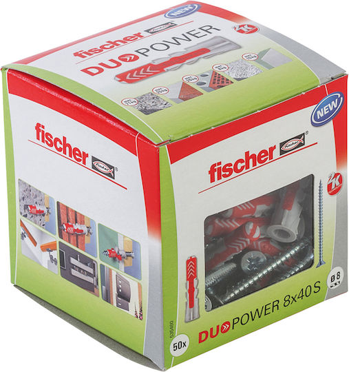 fischer Duopower S Ούπα Πλαστικό 8x40mm 50τμχ 535460