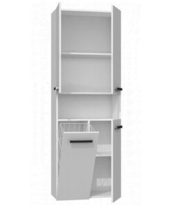 Alternative view of Topeshop Nel 1K DK Στήλη Μπάνιου Δαπέδου Μ60xΒ30xΥ174cm Λευκή
