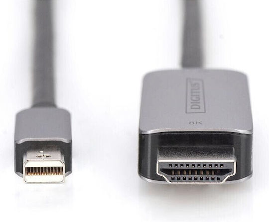 Digitus Cable mini DisplayPort male - HDMI male 1m Μαύρο (DB-340109-010-S) - Image 2