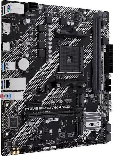Asus Prime B550M-K ARGB Motherboard Micro ATX με AMD AM4 Socket 90MB1GC0-M0EAY0 - Image 2
