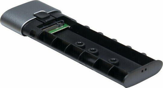 Inter-Tech GD-MS013 Θήκη για Σκληρό Δίσκο M.2 SATA III με σύνδεση Type-C σε Γκρι χρώμα 88884125 - Image 2
