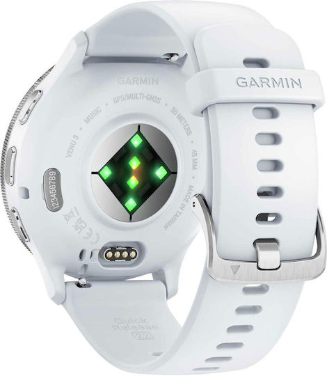 Garmin Venu 3 Stainless Steel 45mm Αδιάβροχο Smartwatch με Παλμογράφο (Silver Stainless Steel Bezel with Whitestone Case and Silicone Band) - Image 6