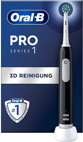 Oral-B Pro Series 1 Ηλεκτρική Οδοντόβουρτσα με Αισθητήρα Πίεσης και Θήκη Ταξιδίου Μαύρη - Image 2