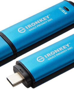 Kingston IronKey Vault Privacy 50 512GB USB 3.2 Stick με σύνδεση USB-C Μπλε