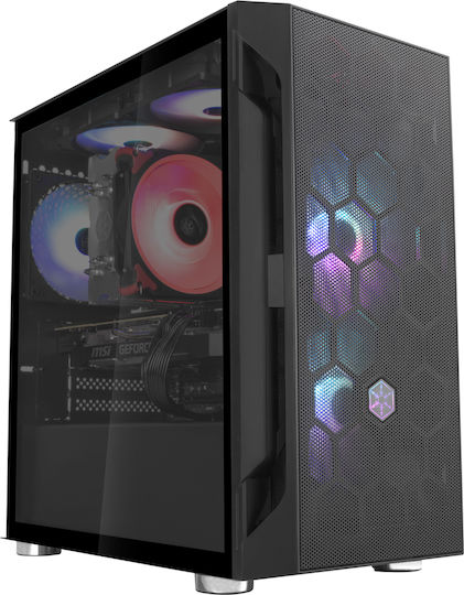 Silverstone FARA H1M Gaming Mini Tower Κουτί Υπολογιστή με Πλαϊνό Παράθυρο Μαύρο - Image 4