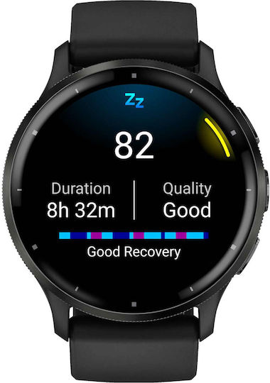 Garmin Venu 3 Stainless Steel 45mm Αδιάβροχο Smartwatch με Παλμογράφο (Slate Bezel With Black Silicone Band) - Image 5