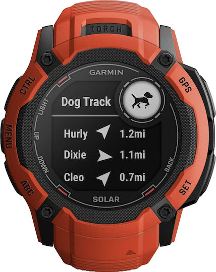Garmin Instinct 2X Solar 50mm Αδιάβροχο Smartwatch με Παλμογράφο (Flame Red) - Image 4