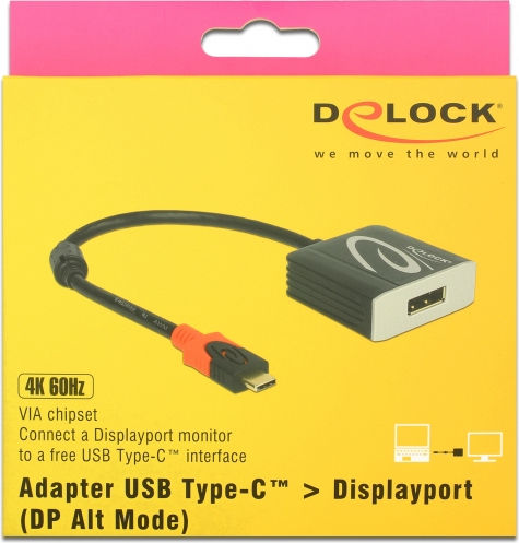 DeLock Μετατροπέας USB-C male σε DisplayPort female (63312) - Image 2