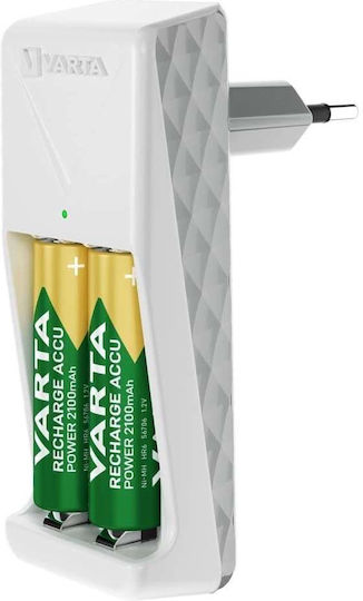 Varta Φορτιστής 2 Μπαταριών Ni-MH Μεγέθους AA/AAA σε Λευκό χρώμα - Image 4