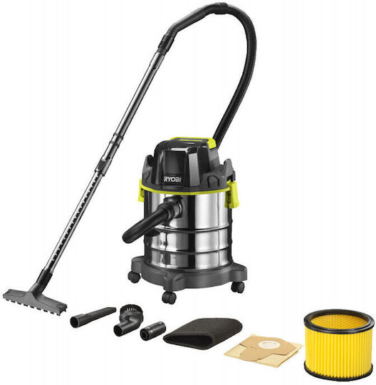 Ryobi 5133004724 Επαναφορτιζόμενη Σκούπα Υγρών / Στερεών Χωρίς Φορτιστή και Μπαταρία με Ανοξείδωτο Κάδο 18lt - Image 2