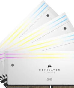Corsair Dominator Titanium RGB XMP White DDR5 64GB RAM με 4x16GB Modules και Ταχύτητα 6000 για Desktop CMP64GX5M4B6000C36W