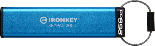 Kingston IronKey Keypad 200C 256GB USB 3.2 Stick με σύνδεση USB-C Μπλε - Image 3