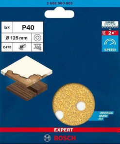 Bosch EXPERT C470 Φύλλο Λείανσης Απλό 125x125mm 2608900803