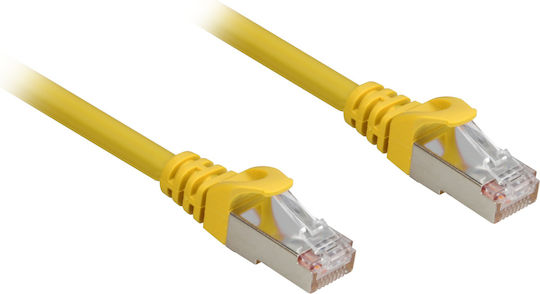 Sharkoon S/FTP Cat.6a Καλώδιο Δικτύου Ethernet 10m Κίτρινο 1τμχ