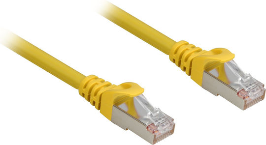 Sharkoon S/FTP Cat.6a Καλώδιο Δικτύου Ethernet 2m Κίτρινο 1τμχ