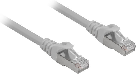 Sharkoon S/FTP Cat.6a Καλώδιο Δικτύου Ethernet 1m Γκρι 1τμχ