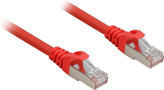 Sharkoon S/FTP Cat.6a Καλώδιο Δικτύου Ethernet 1m Κόκκινο 1τμχ