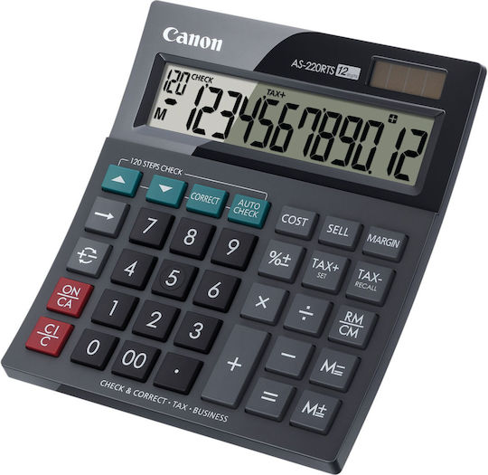 Canon As220rts Αριθμομηχανή 12 Ψηφίων σε Μαύρο Χρώμα 4898B001 - Image 4