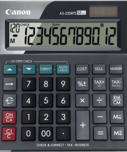 Canon As220rts Αριθμομηχανή 12 Ψηφίων σε Μαύρο Χρώμα 4898B001