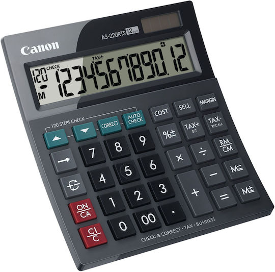 Canon As220rts Αριθμομηχανή 12 Ψηφίων σε Μαύρο Χρώμα 4898B001 - Image 3