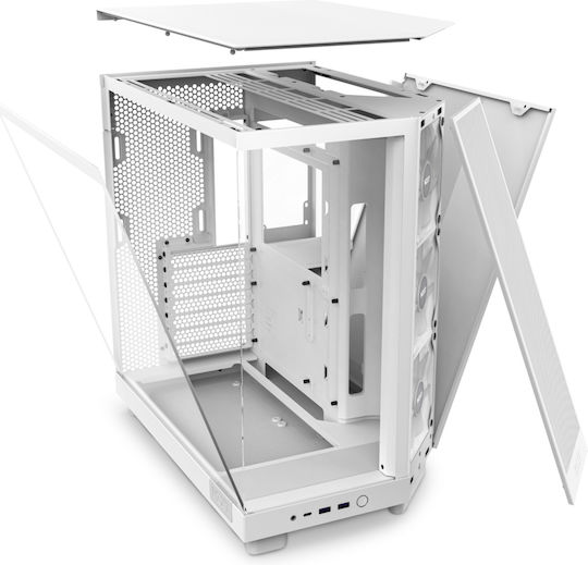 NZXT H6 Flow RGB Gaming Midi Tower Κουτί Υπολογιστή με Πλαϊνό Παράθυρο Λευκό - Image 5