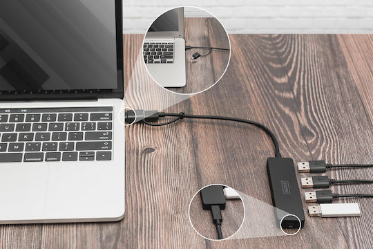 Digitus USB 3.0 Hub 5 Θυρών με σύνδεση USB-A / USB-C (DA-70235) - Image 2