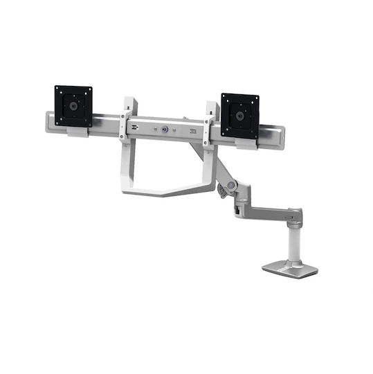 Ergotron LX Dual Direct Βάση Γραφείου για 2 Οθόνες με Βραχίονα Λευκή