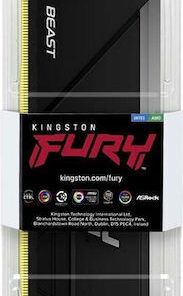 Alternative view of Kingston Fury Beast DDR4 με Module 1x32GB και Ταχύτητα 3200 για Desktop KF432C16BB2A/32