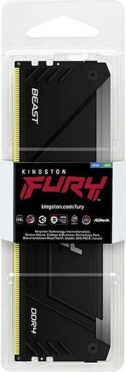 Kingston Fury Beast DDR4 με Module 1x32GB και Ταχύτητα 3200 για Desktop KF432C16BB2A/32 - Image 2