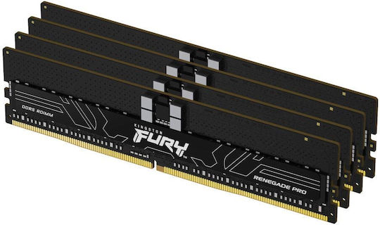 Kingston Fury Renegade Pro DDR5 128GB RAM με 4x32GB Modules και Ταχύτητα 6000 για Desktop KF560R32RBEK4-128