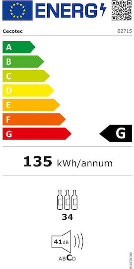 Cecotec Grand Sommelier 34030 Συντηρητής Κρασιών 34 Φιαλών - Image 8