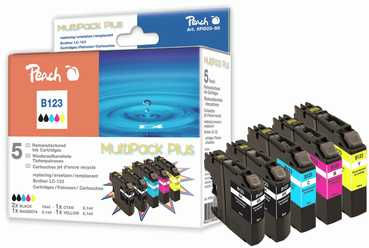 Peach Πακέτο Συμβατών Μελανιών Εκτυπωτή InkJet 317210 Μαύρο PI500-86