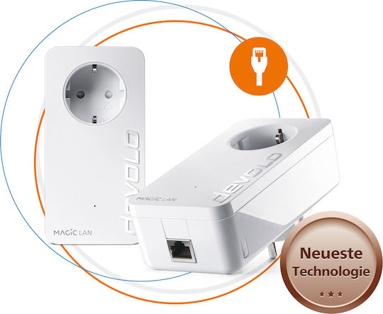Devolo Magic 1 LAN 1-1-2 Powerline Διπλού Kit για Ενσύρματη Σύνδεση και Θύρα Gigabit Ethernet - Image 2