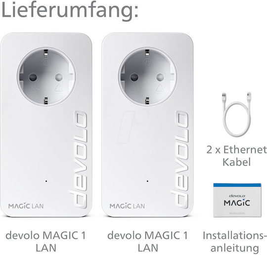 Devolo Magic 1 LAN 1-1-2 Powerline Διπλού Kit για Ενσύρματη Σύνδεση και Θύρα Gigabit Ethernet - Image 4