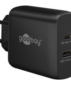 Goobay Φορτιστής Χωρίς Καλώδιο με Θύρα USB-A και Θύρα USB-C 45W Power Delivery Μαύρος (65411)