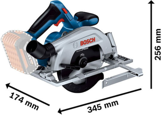 Bosch GKS 18V-57-2 Δισκοπρίονο 18V Solo με Σύστημα Αναρρόφησης - Image 3