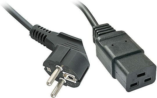 Lindy Lindy Schuko - IEC C19 Cable 2m Μαύρο