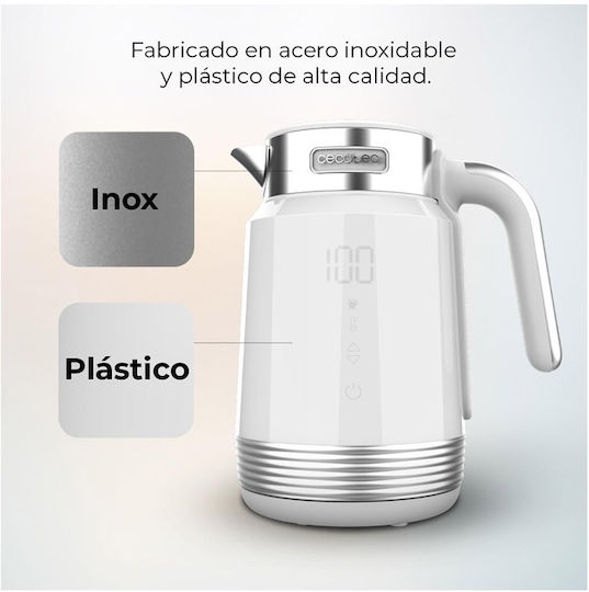 Cecotec Thermosense 600 Touch Βραστήρας 1.7lt 2200W Λευκός - Image 6