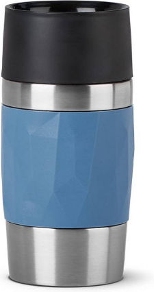 Emsa Travel Ποτήρι Θερμός Ανοξείδωτο 300ml Μπλε N2160200