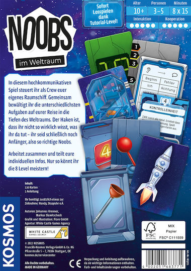 Επιτραπέζιο Παιχνίδι Noobs im Weltraum για 3-5 Παίκτες 10+ Ετών 683771 (GER) Kosmos - Image 2