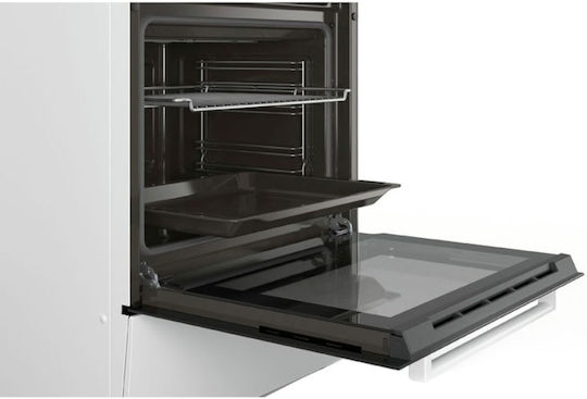 Bosch HKA090220 Κουζίνα 66lt με Κεραμικές Εστίες Π60εκ. Λευκή - Image 3